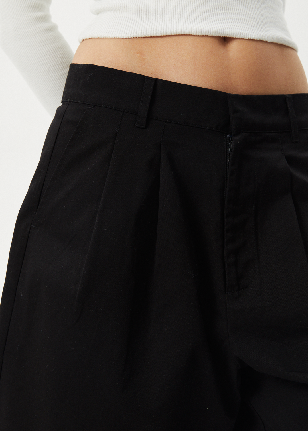 AFENDS Womens Brakes - Pleat Shorts - Black 