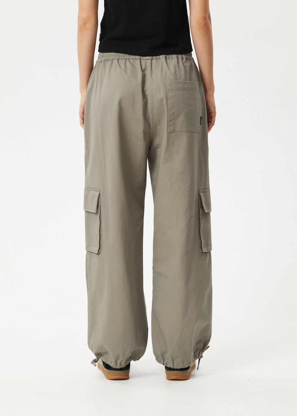 AFENDS Womens Tasman - Cargo Pant - Grey Olive