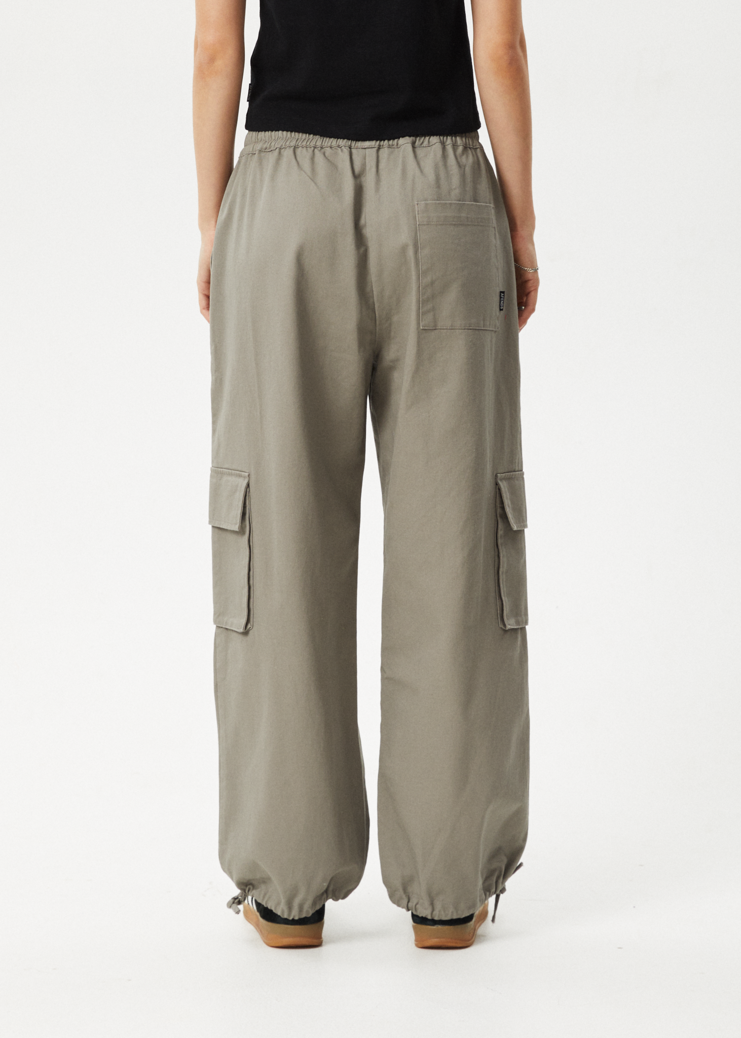 AFENDS Womens Tasman - Cargo Pant - Grey Olive
