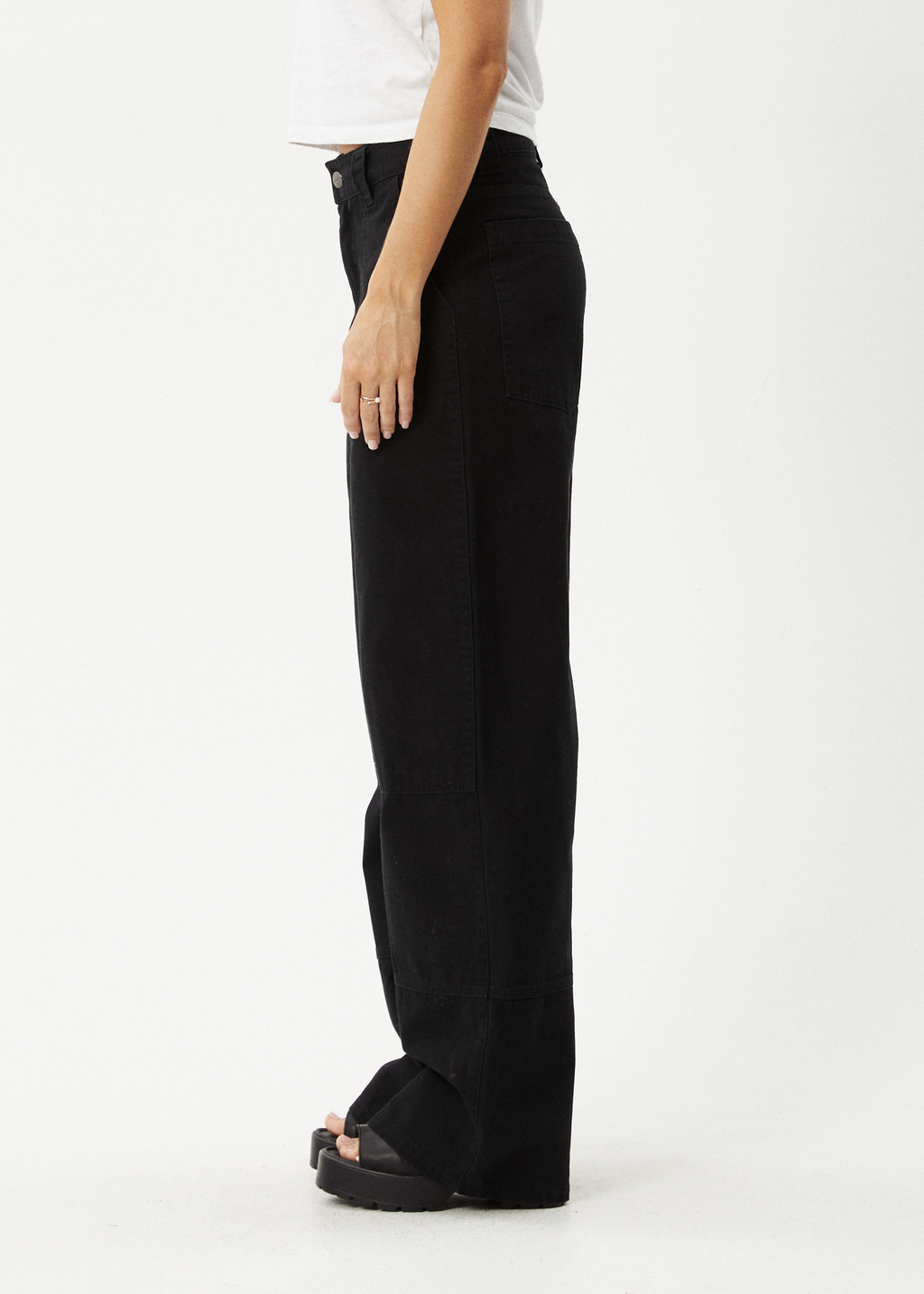 AFENDS Womens Maverick - Canvas Pant - Black