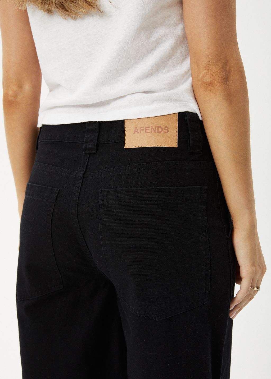 AFENDS Womens Maverick - Canvas Pant - Black