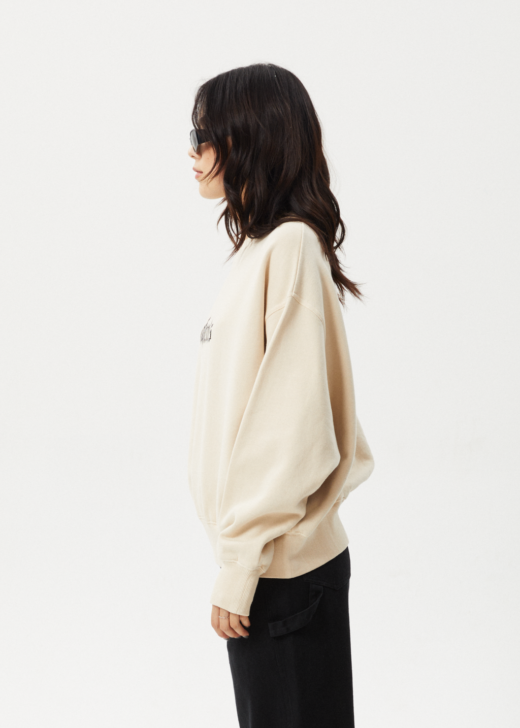 AFENDS Womens Scorpio - Crew Neck Jumper - Sand