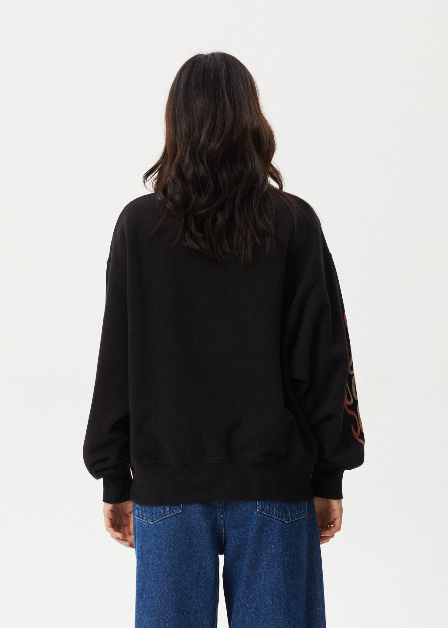 AFENDS Womens Scorched - Crew Neck Jumper - Black