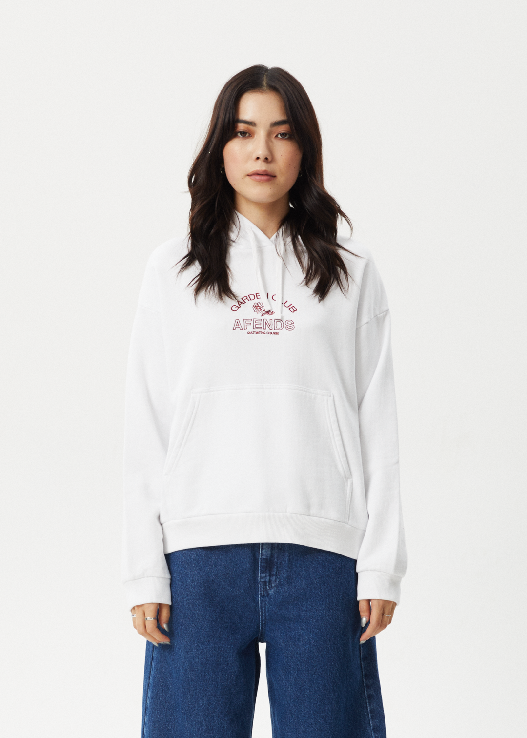 AFENDS Womens Cultivate - Pull On Hood - White 