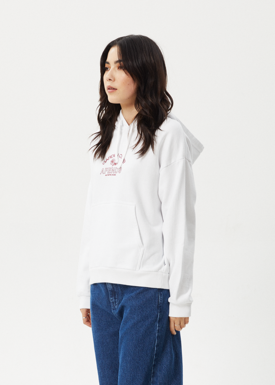 AFENDS Womens Cultivate - Pull On Hood - White 