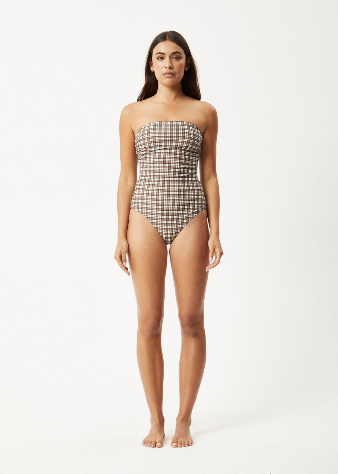 AFENDS Womens Base - One Piece - Coffee Check 