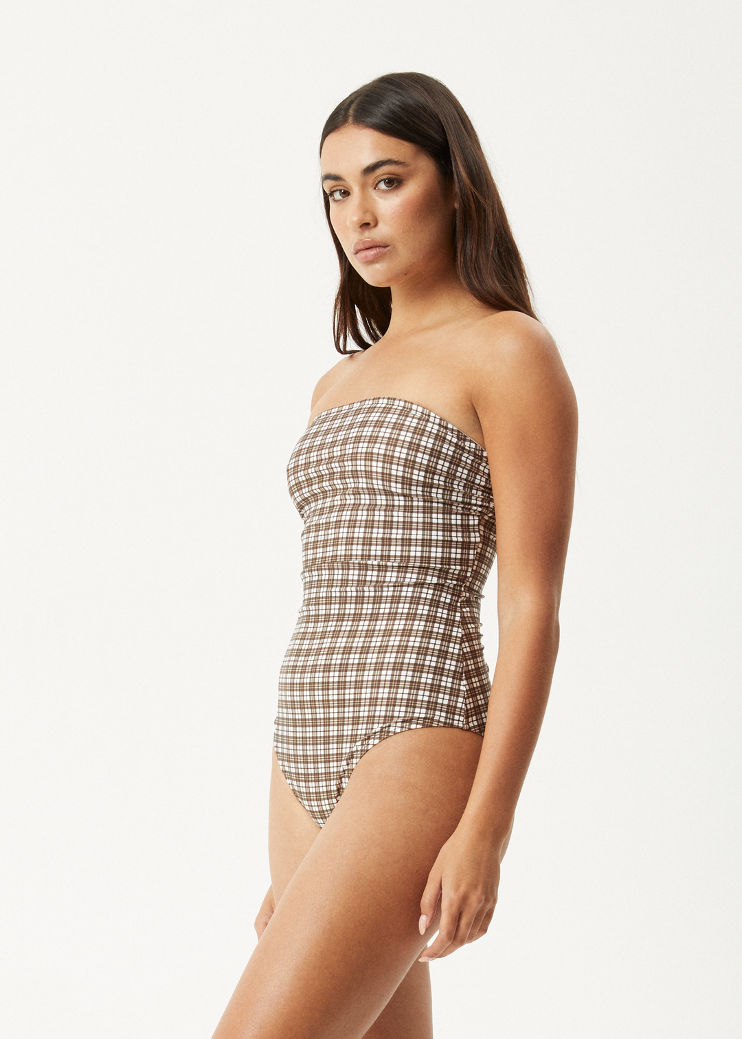 AFENDS Womens Base - One Piece - Coffee Check 