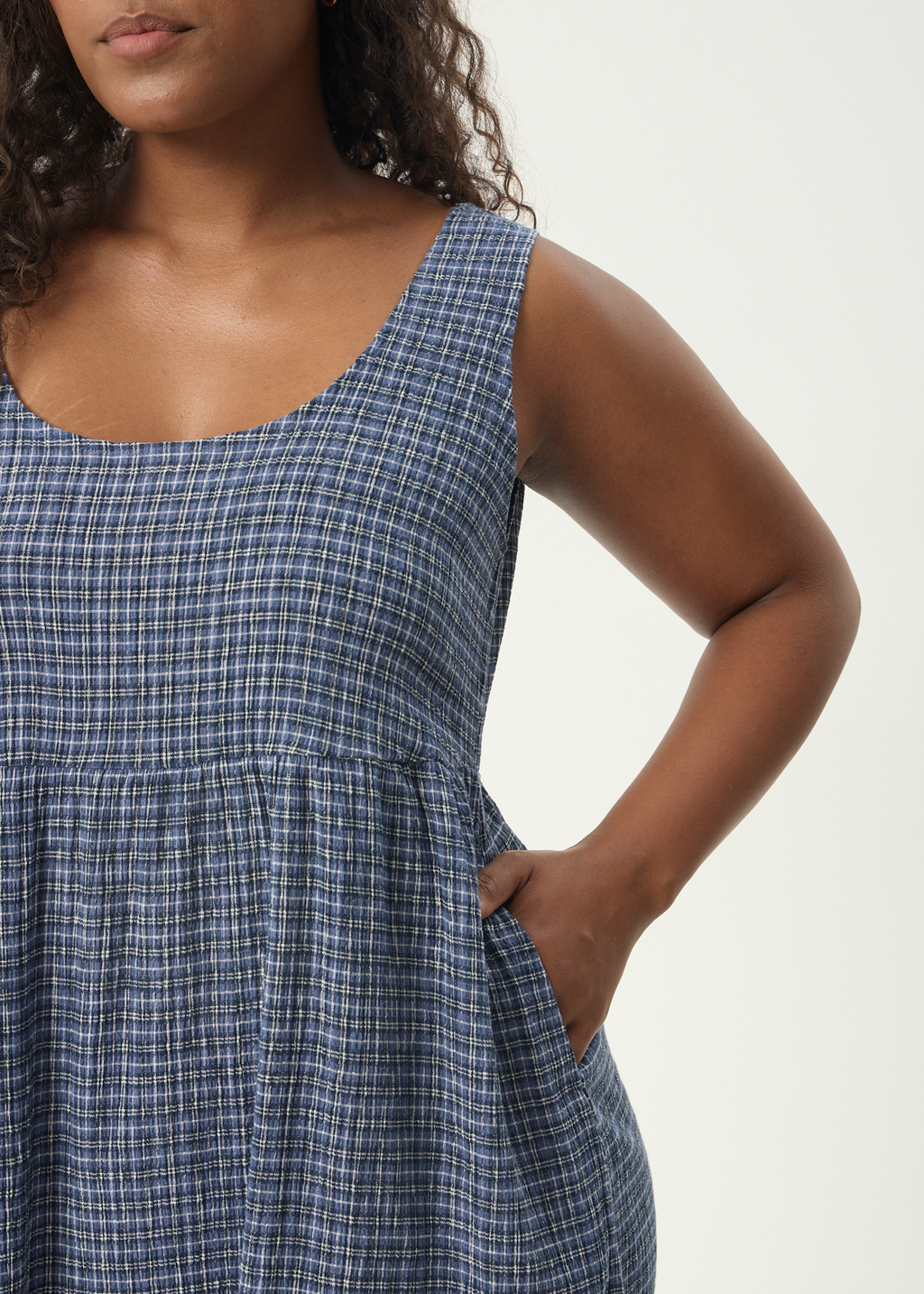 AFENDS Womens Jesse - Seersucker Mini Dress - Marlin