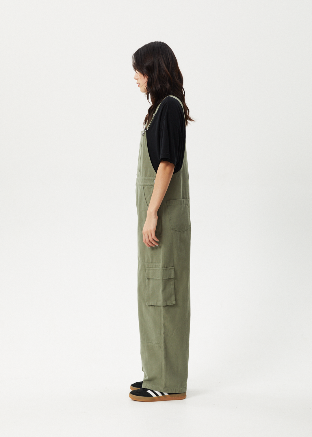 AFENDS Womens Fraser - Utility Overalls - Olive 