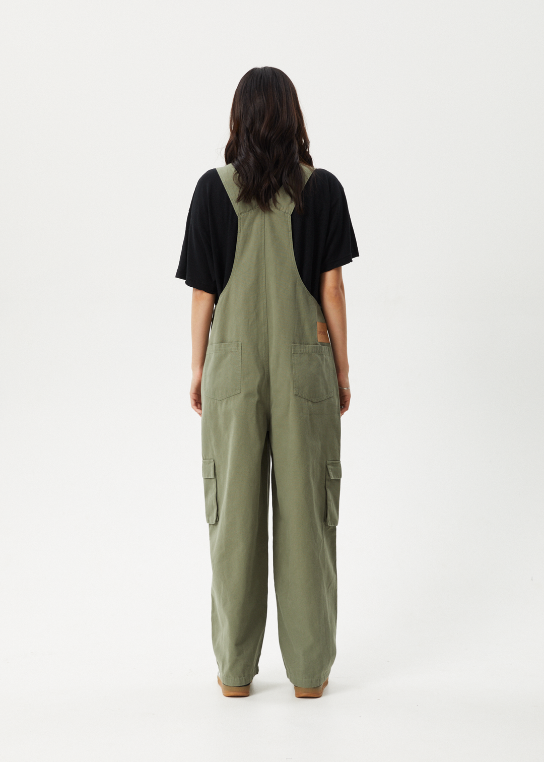 AFENDS Womens Fraser - Utility Overalls - Olive 