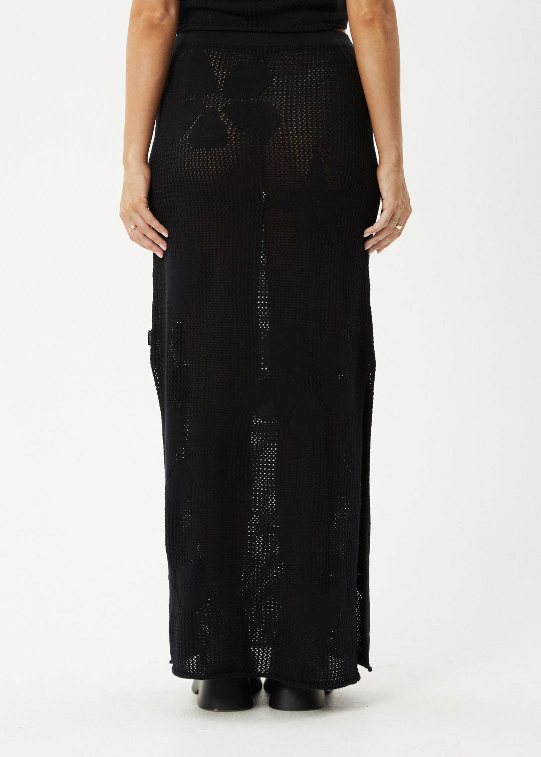 AFENDS Womens Riley - Knit Maxi Skirt - Black 