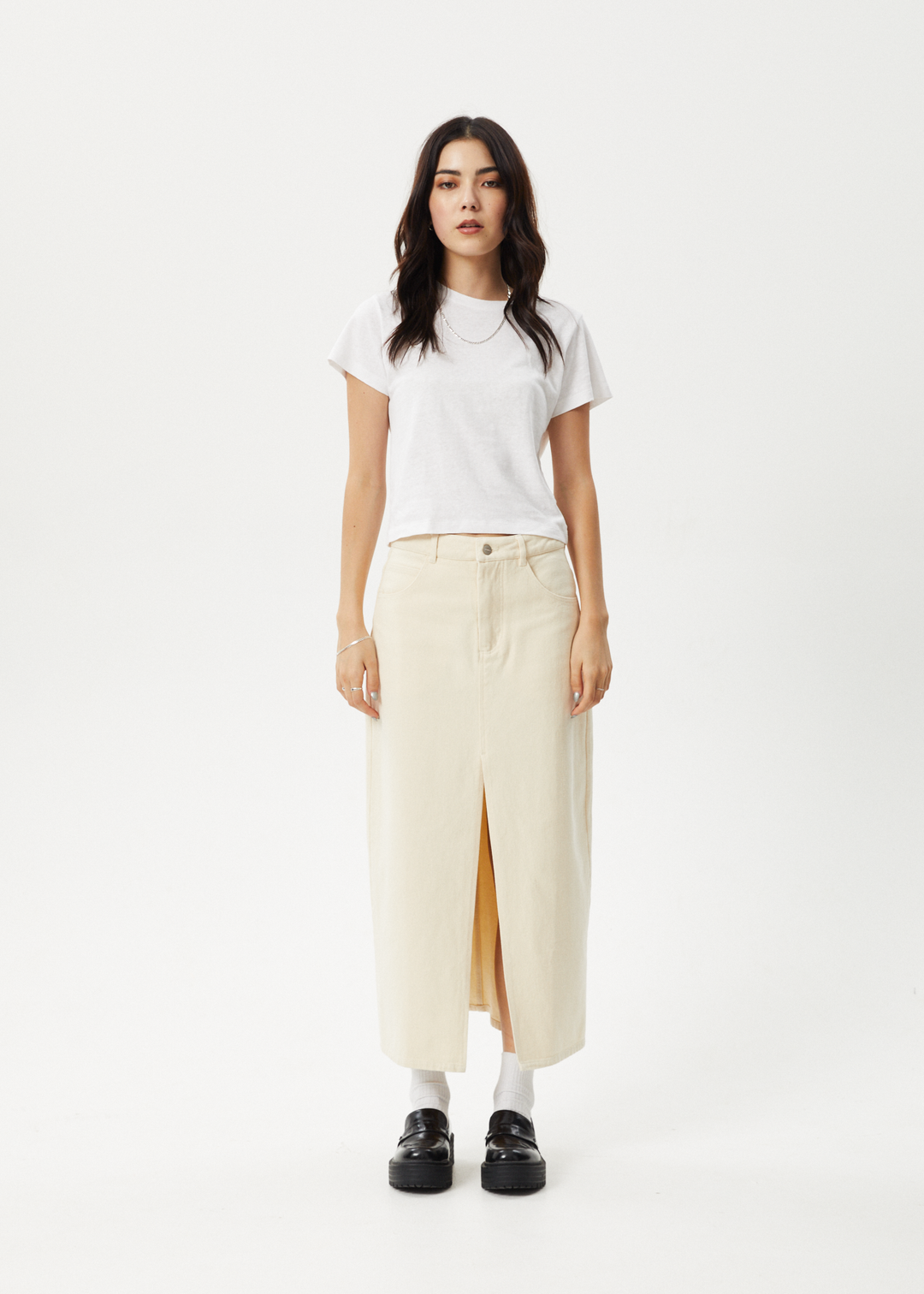 AFENDS Womens Mika - Maxi Skirt - Sand 