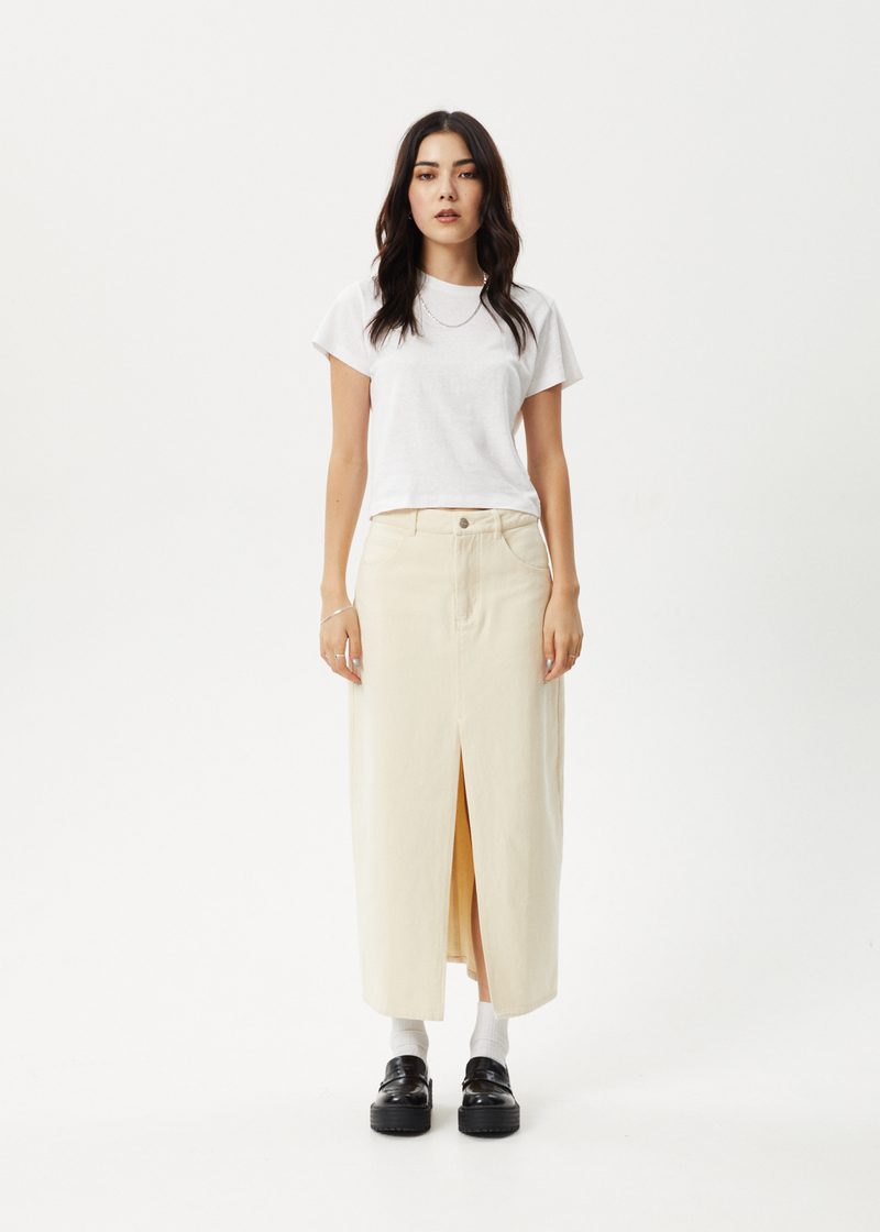AFENDS Womens Mika - Maxi Skirt - Sand
