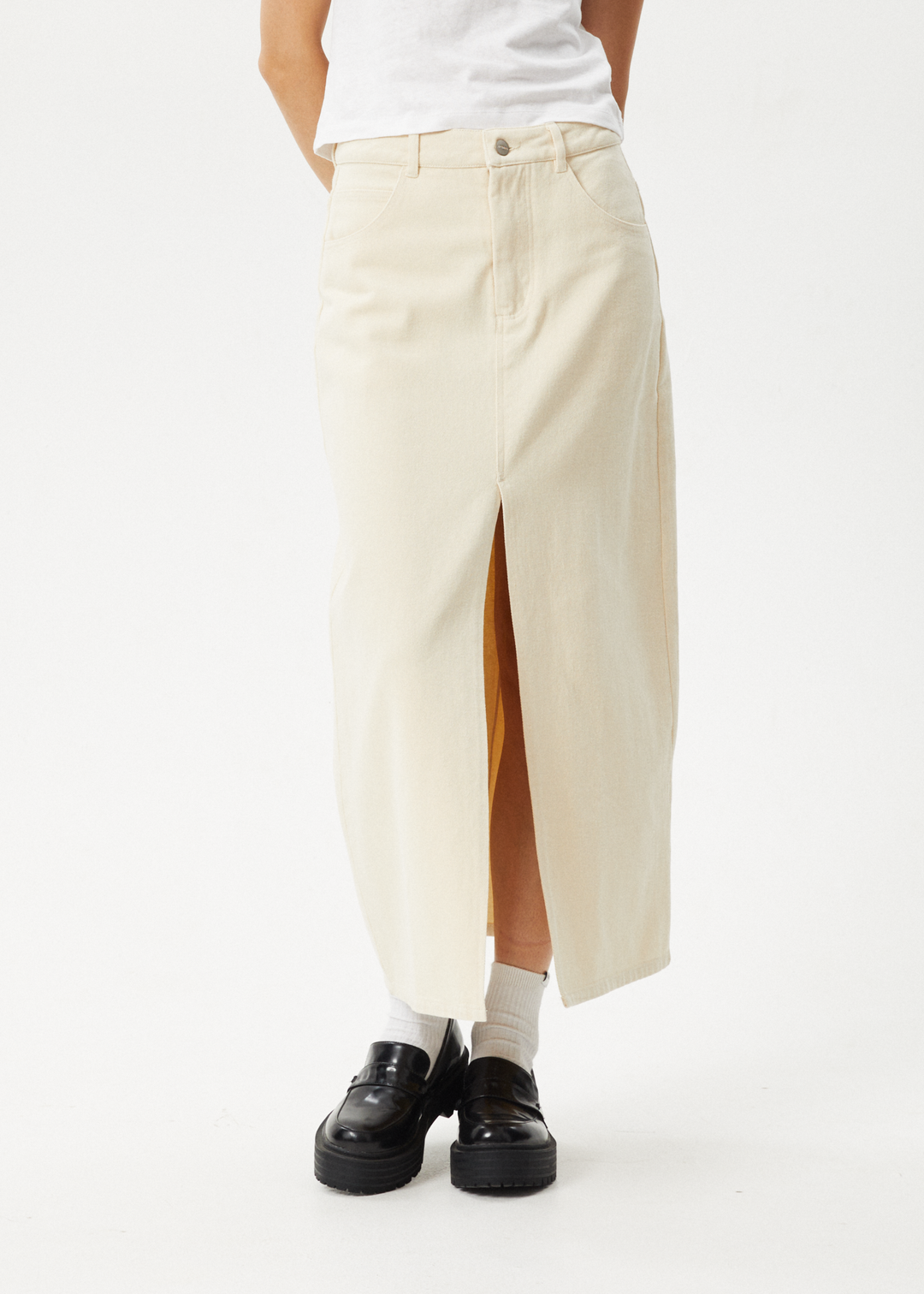 AFENDS Womens Mika - Maxi Skirt - Sand 