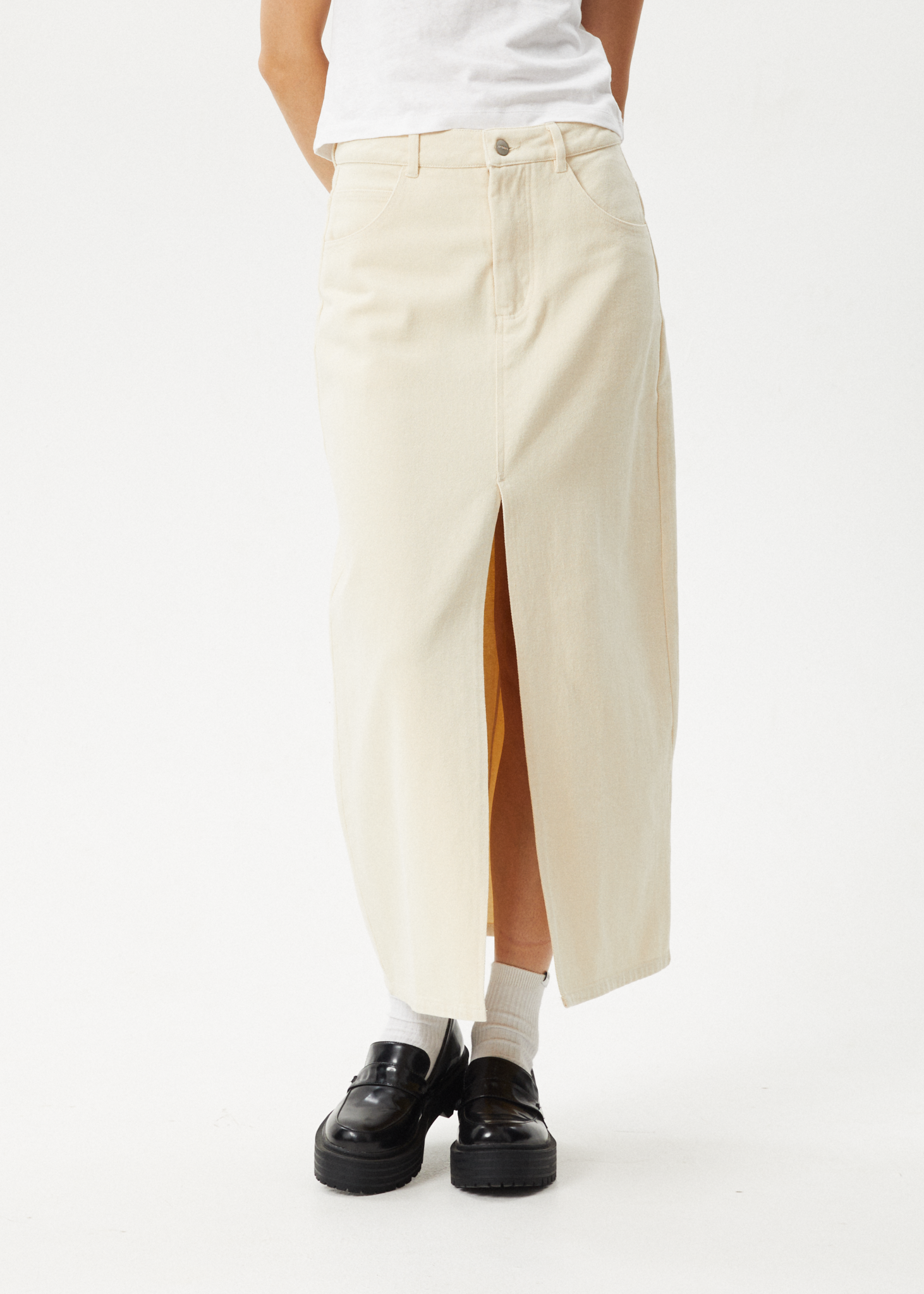 AFENDS Womens Mika - Maxi Skirt - Sand 