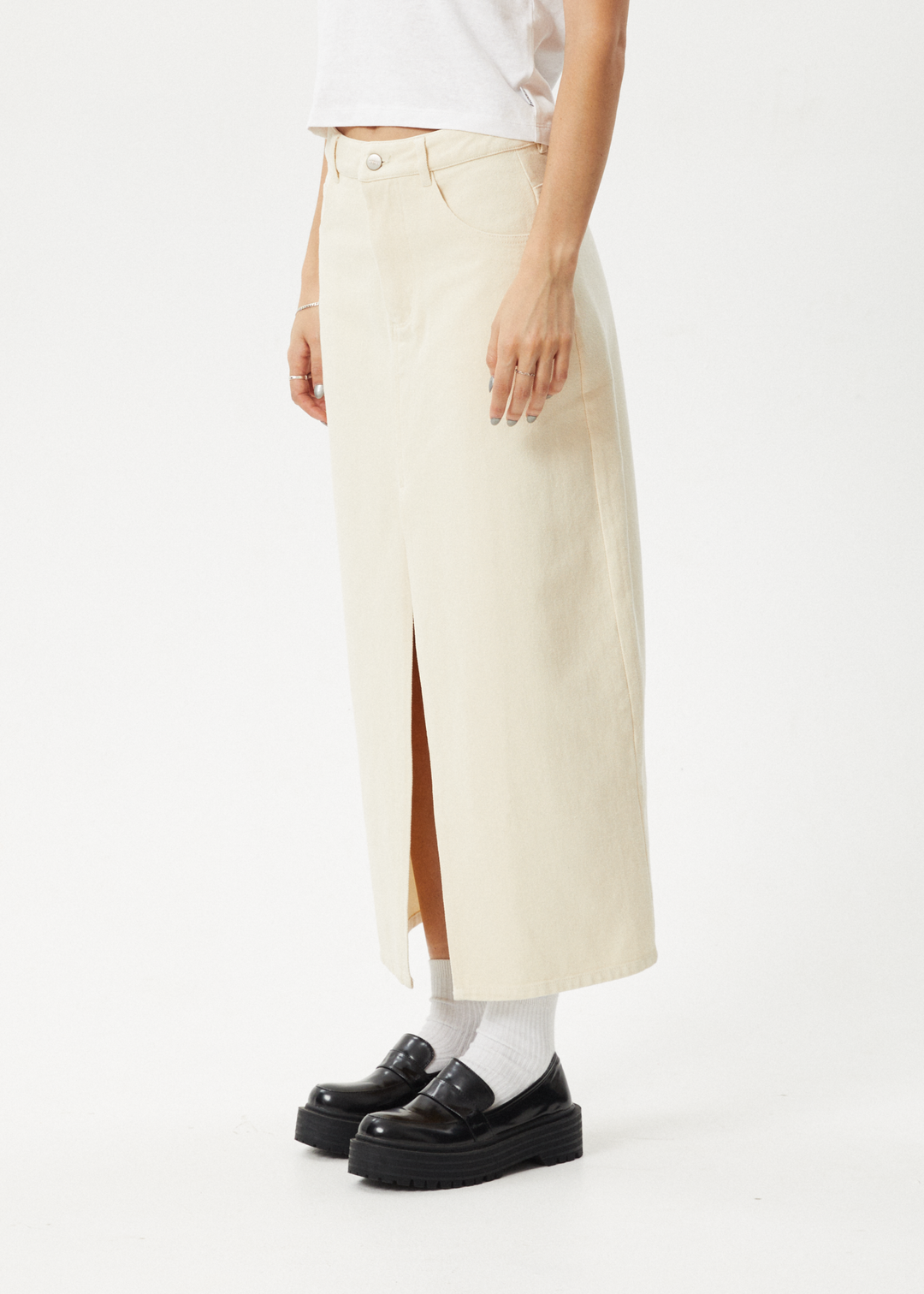 AFENDS Womens Mika - Maxi Skirt - Sand 