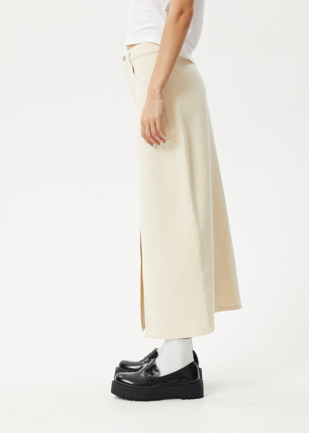 AFENDS Womens Mika - Maxi Skirt - Sand 