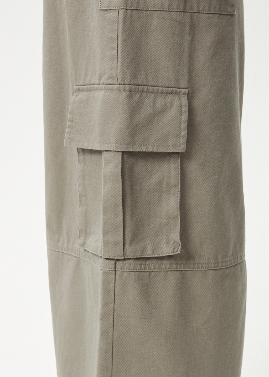 AFENDS Womens Tasman - Cargo Maxi Skirt - Grey Olive 