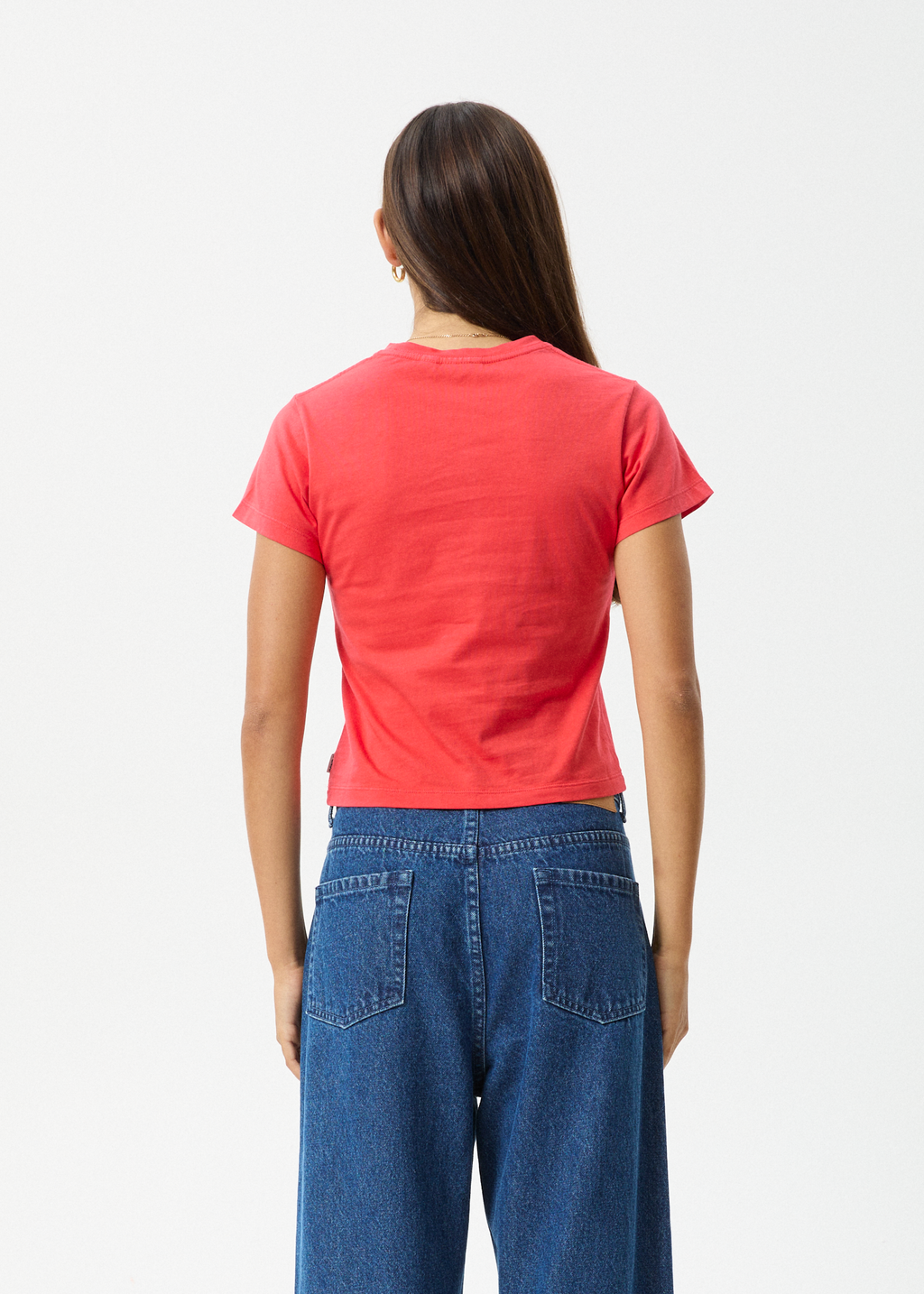 AFENDS Womens Dash - Baby Tee - Washed Tomato