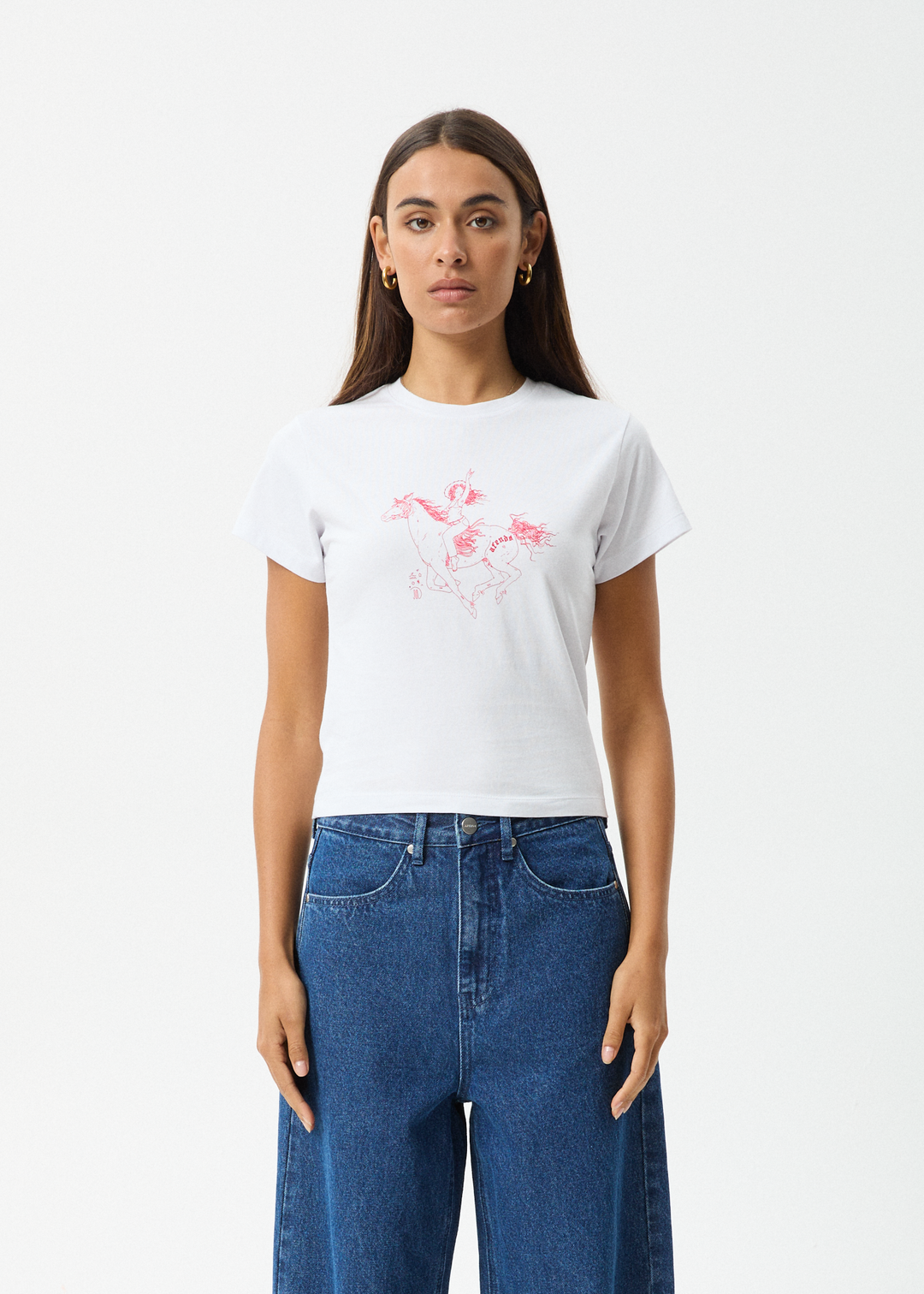 AFENDS Womens Warrior - Baby Tee - White 