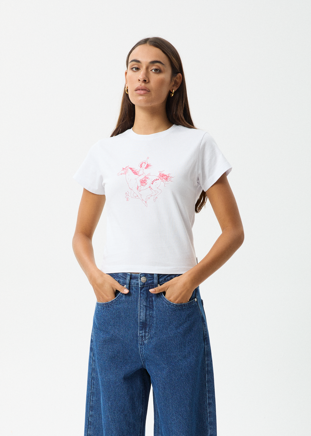 AFENDS Womens Warrior - Baby Tee - White 