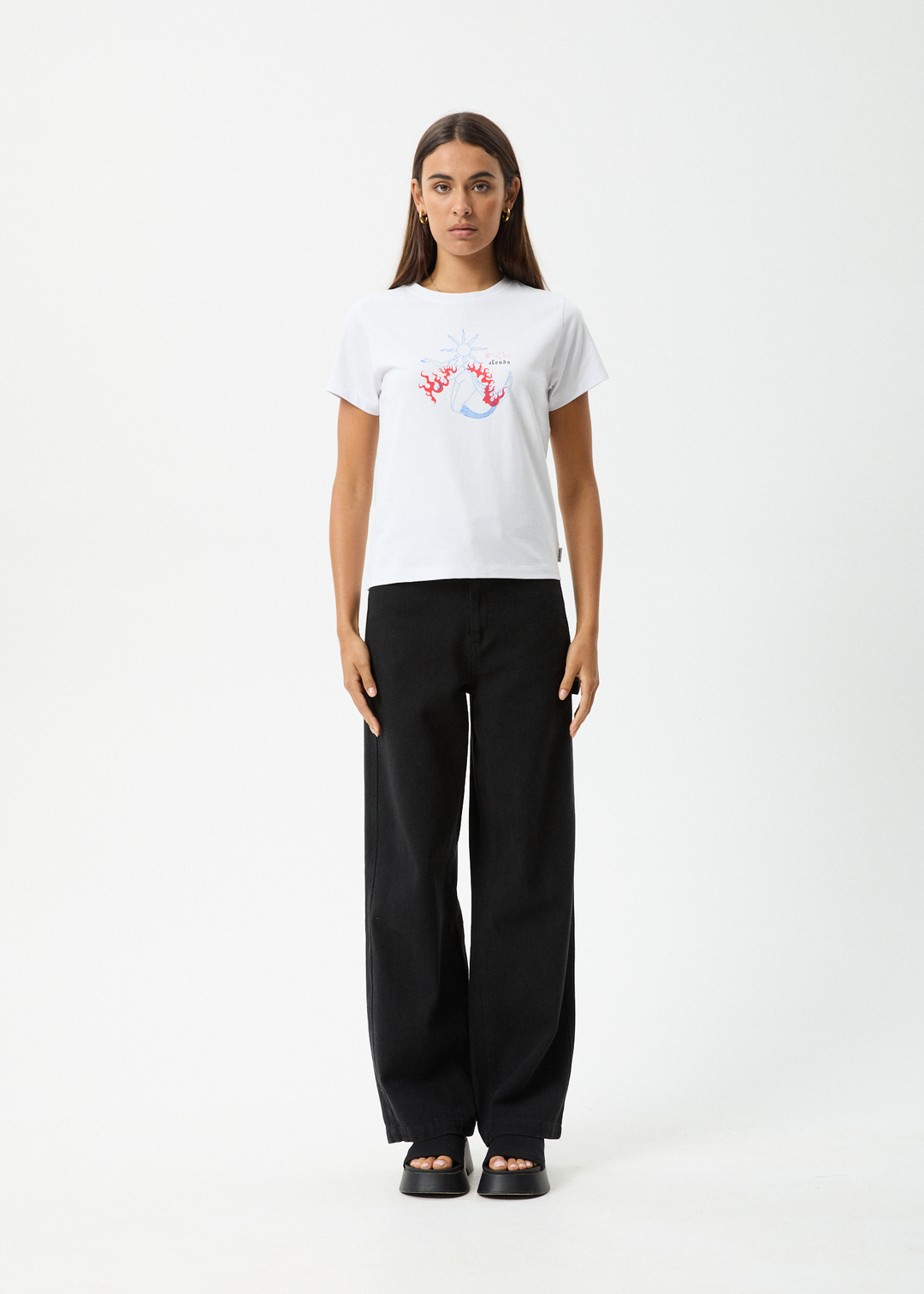 AFENDS Womens Sun Siren - Regular Tee - White 