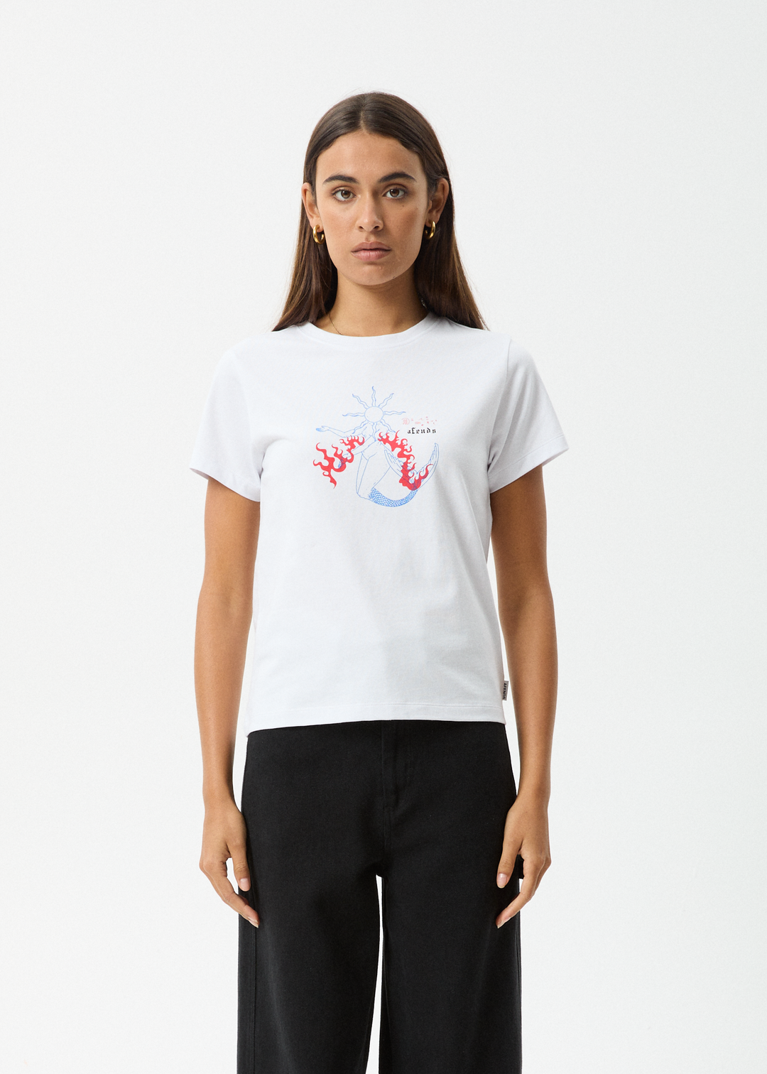 AFENDS Womens Sun Siren - Regular Tee - White 