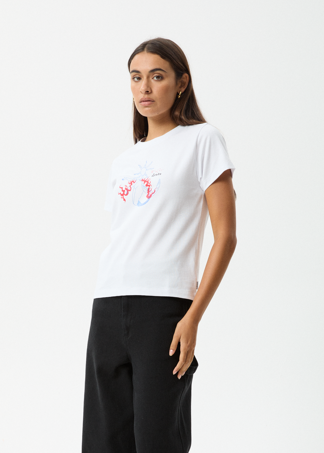 AFENDS Womens Sun Siren - Regular Tee - White 