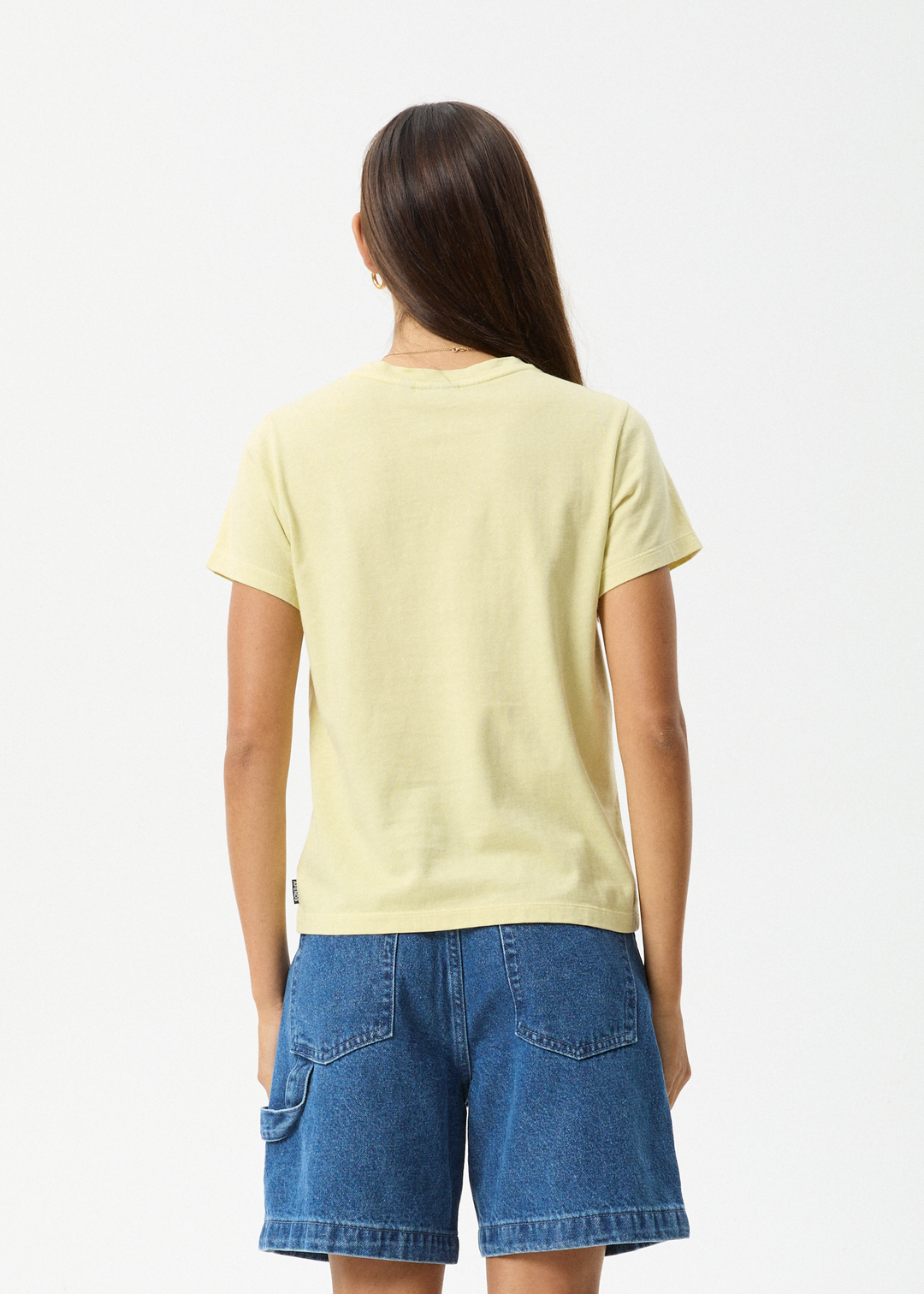 AFENDS Womens Heidi - Regular Tee - Lemongrass 