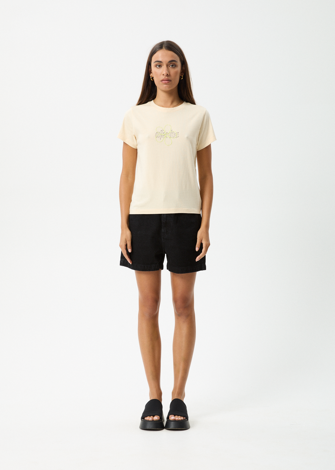 AFENDS Womens Heidi - Regular Tee - Sand 