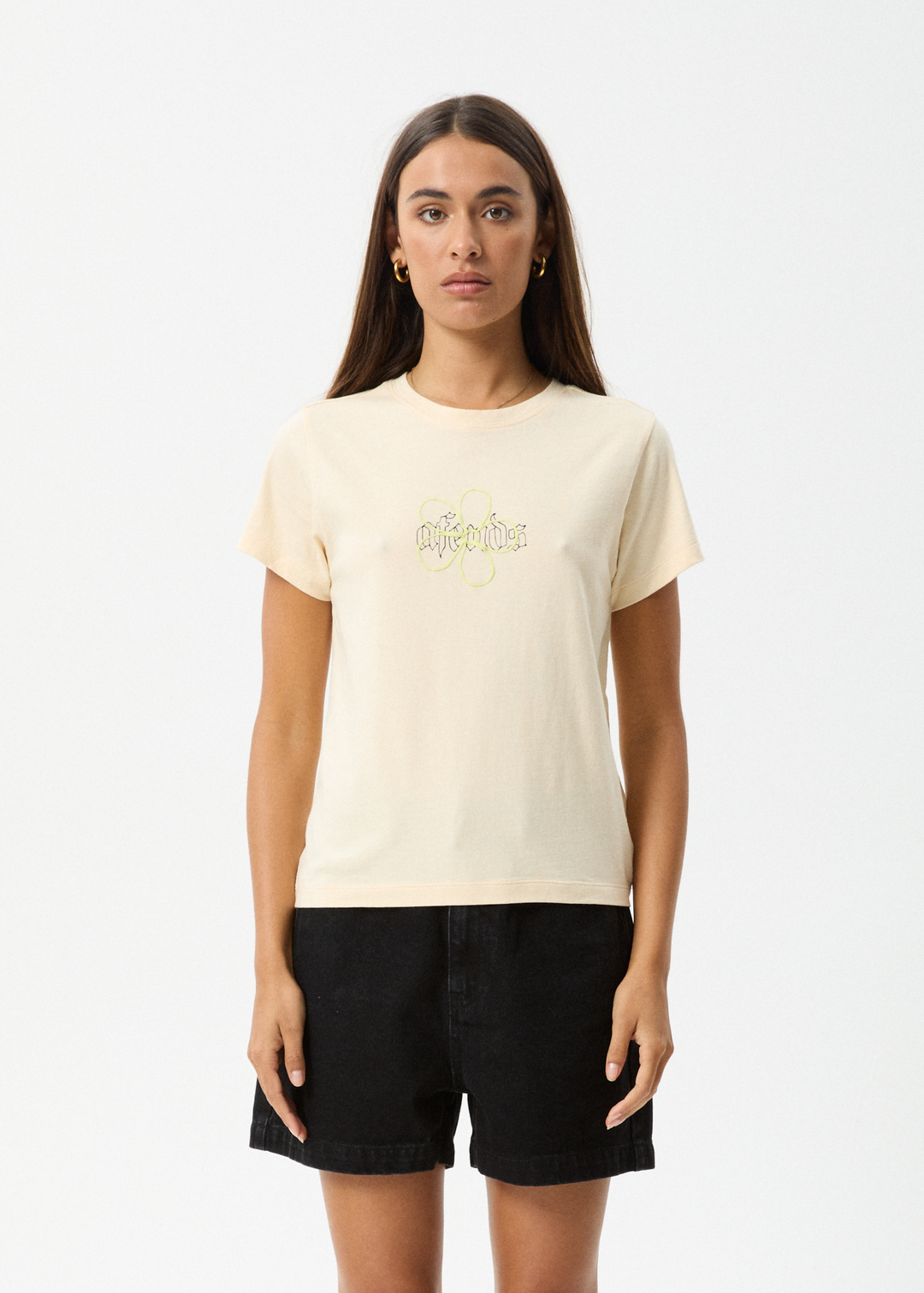 AFENDS Womens Heidi - Regular Tee - Sand 