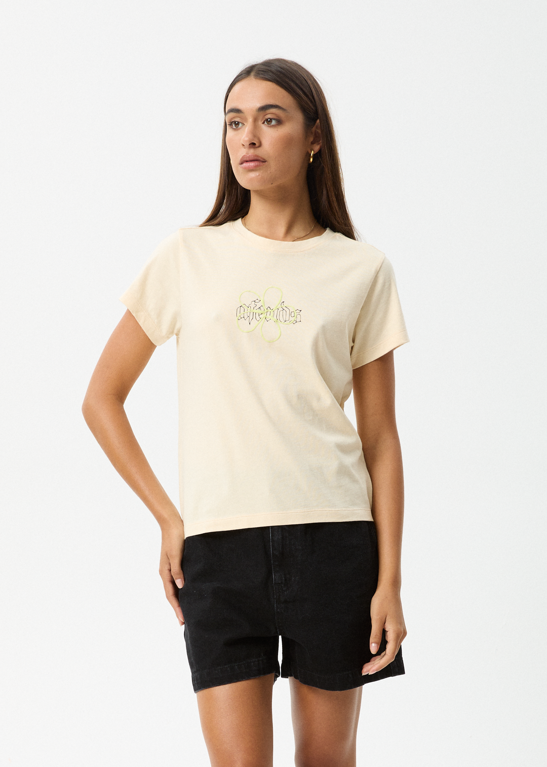 AFENDS Womens Heidi - Regular Tee - Sand 