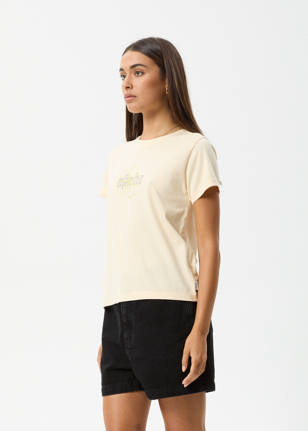 AFENDS Womens Heidi - Regular Tee - Sand 