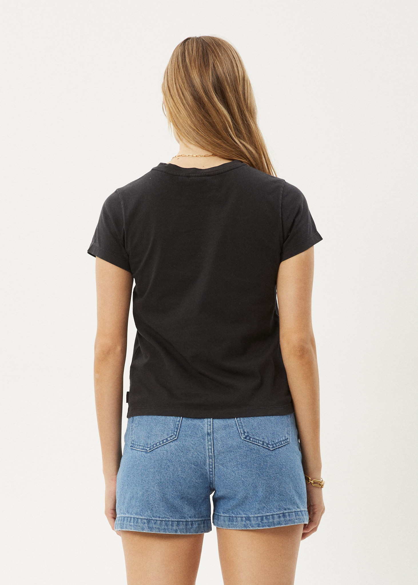 AFENDS Womens Greetings - Regular Tee - Stone Black