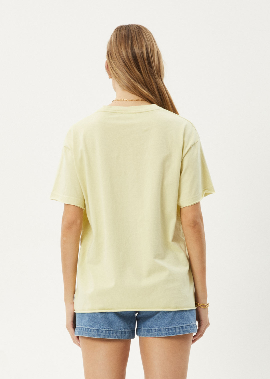 AFENDS Womens No Fury - Oversized Tee - Lemongrass 