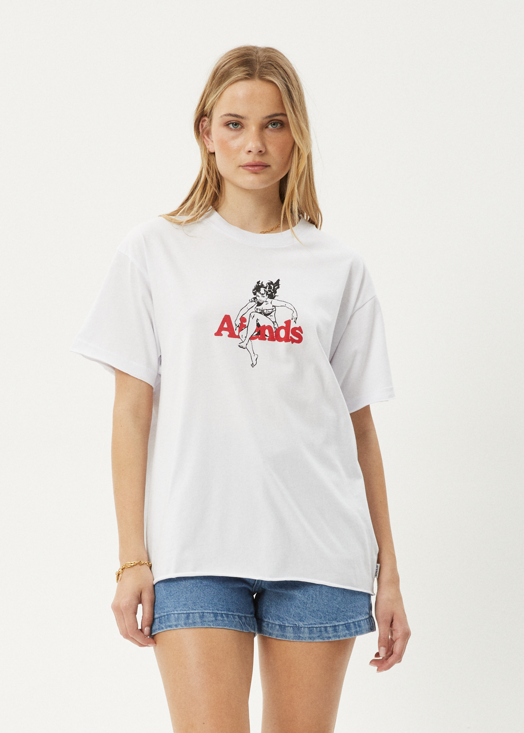 AFENDS Womens No Fury - Oversized Tee - White 