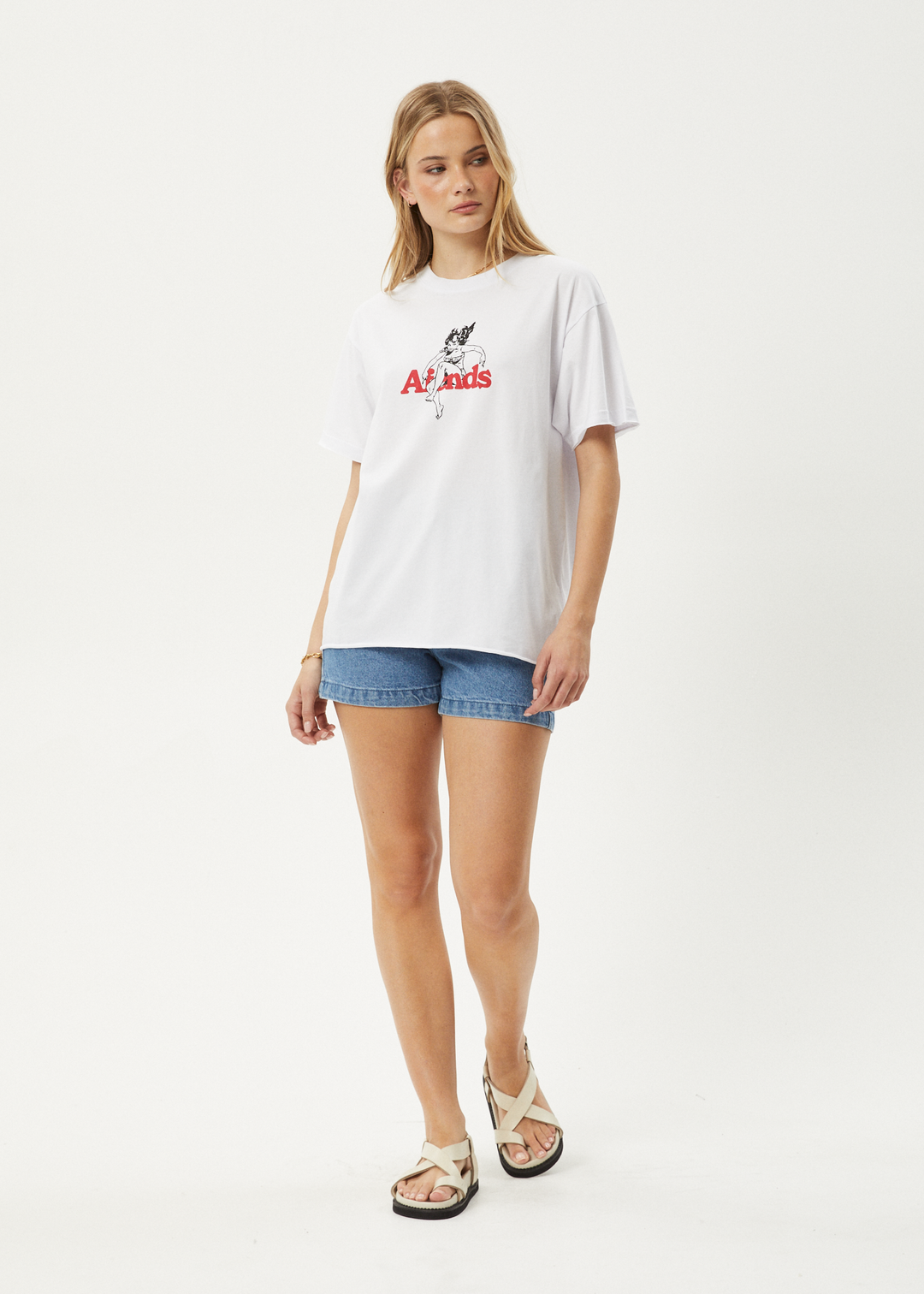 AFENDS Womens No Fury - Oversized Tee - White 