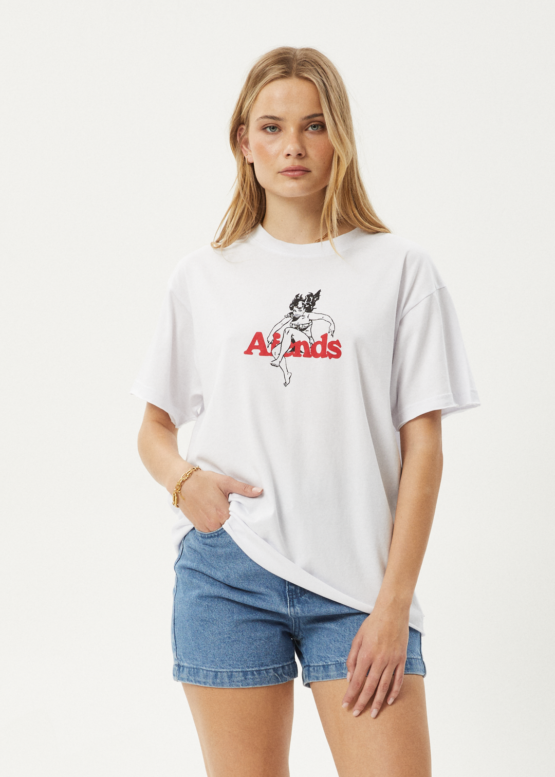 AFENDS Womens No Fury - Oversized Tee - White 