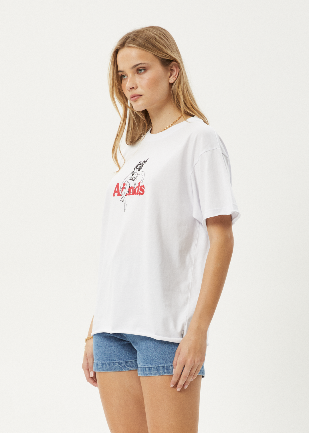 AFENDS Womens No Fury - Oversized Tee - White 