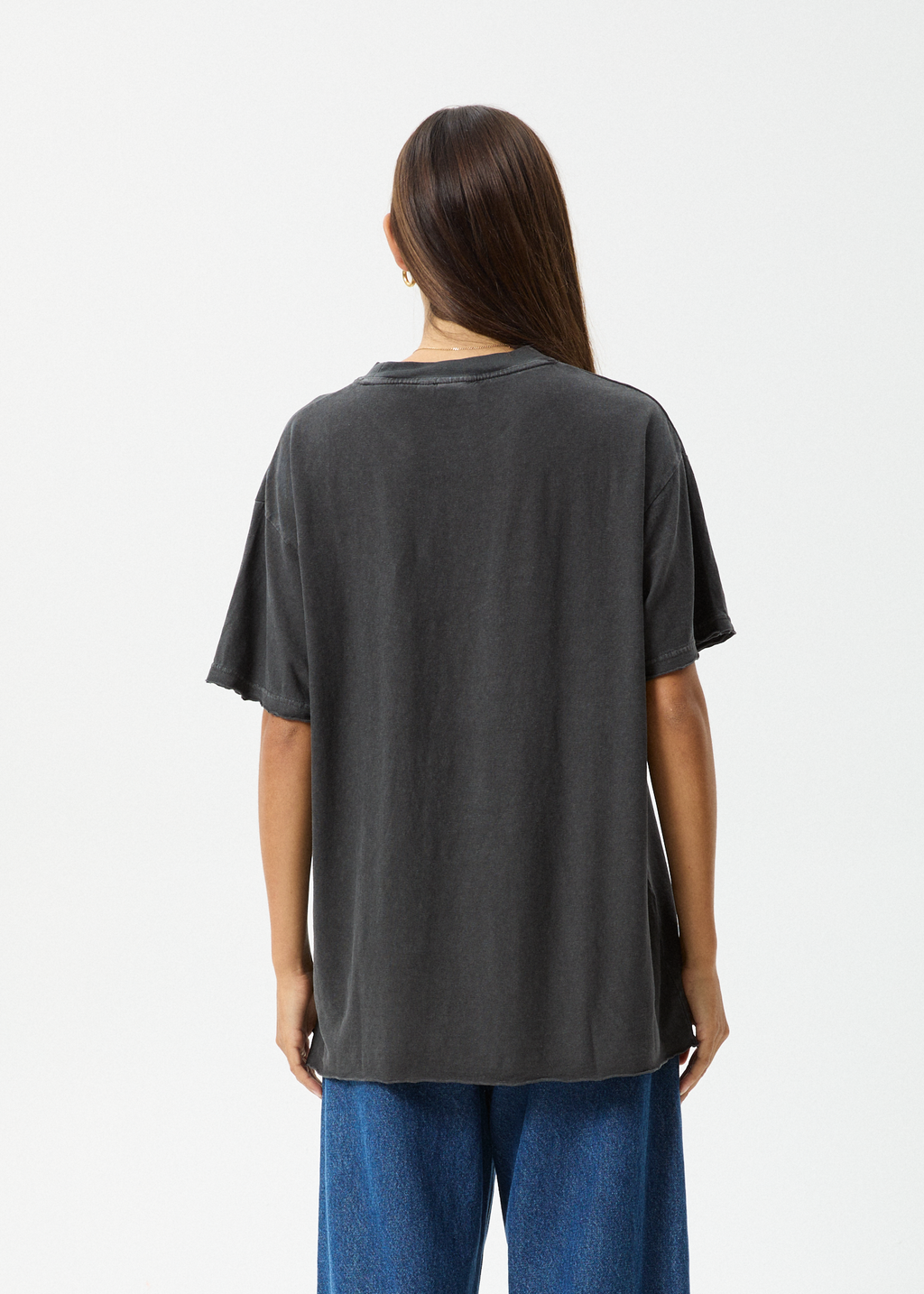 AFENDS Womens Still Life - Oversized Tee - Stone Black