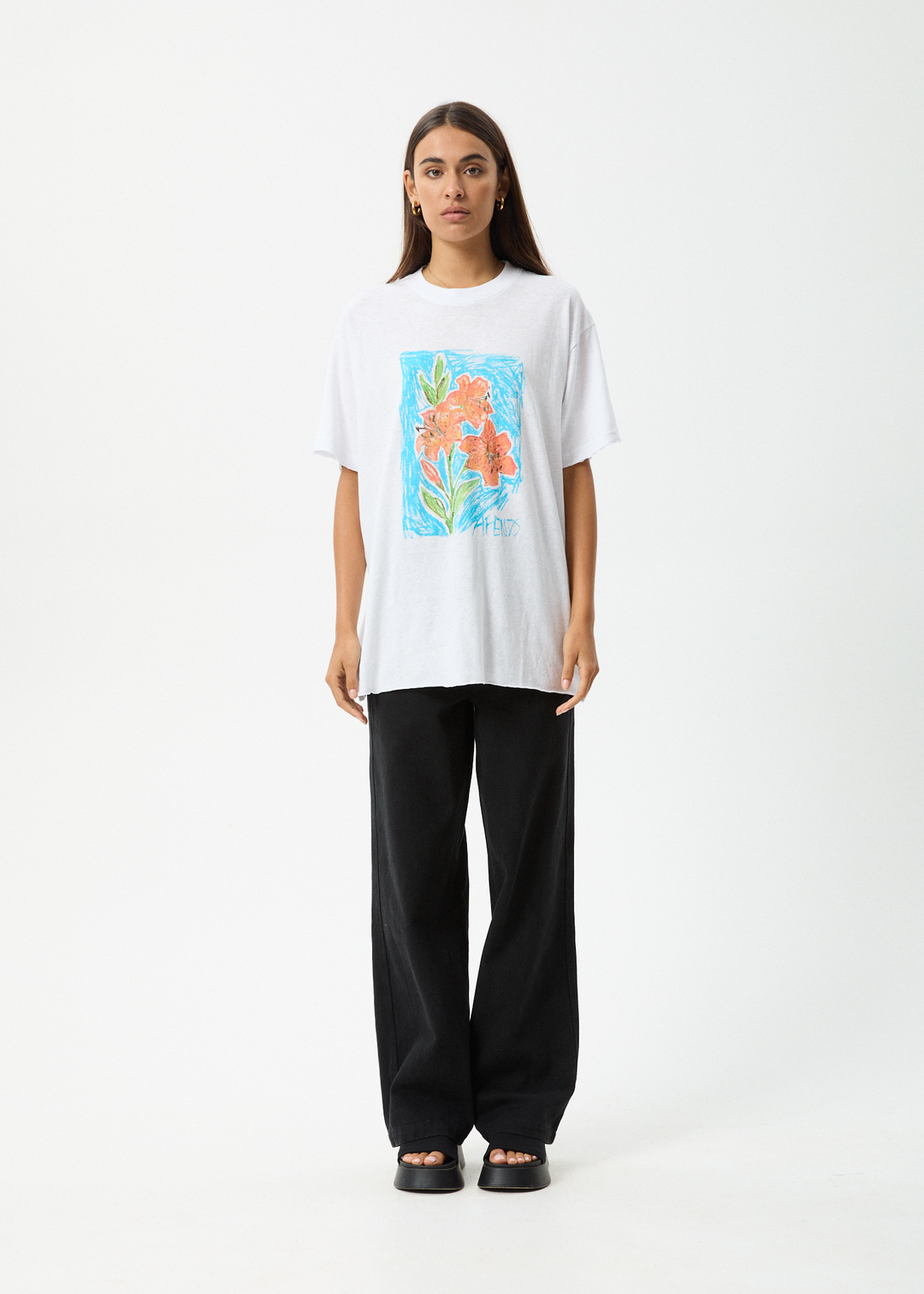 AFENDS Womens Still Life - Oversized Tee - White 