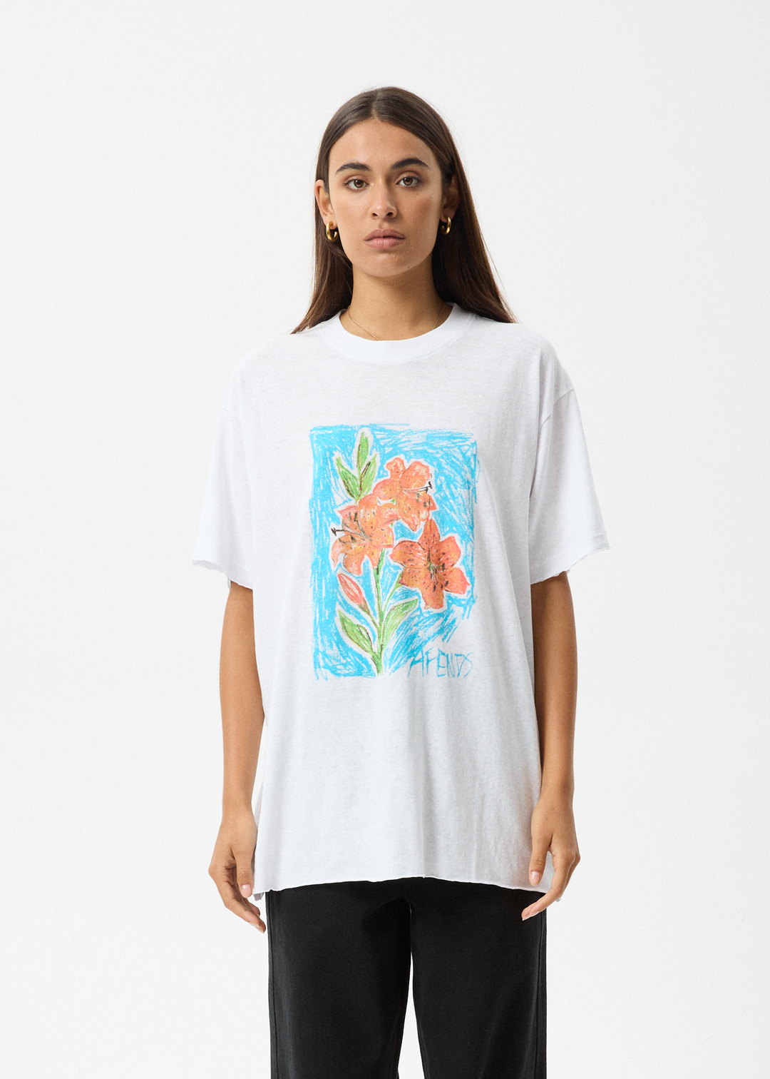 AFENDS Womens Still Life - Oversized Tee - White 