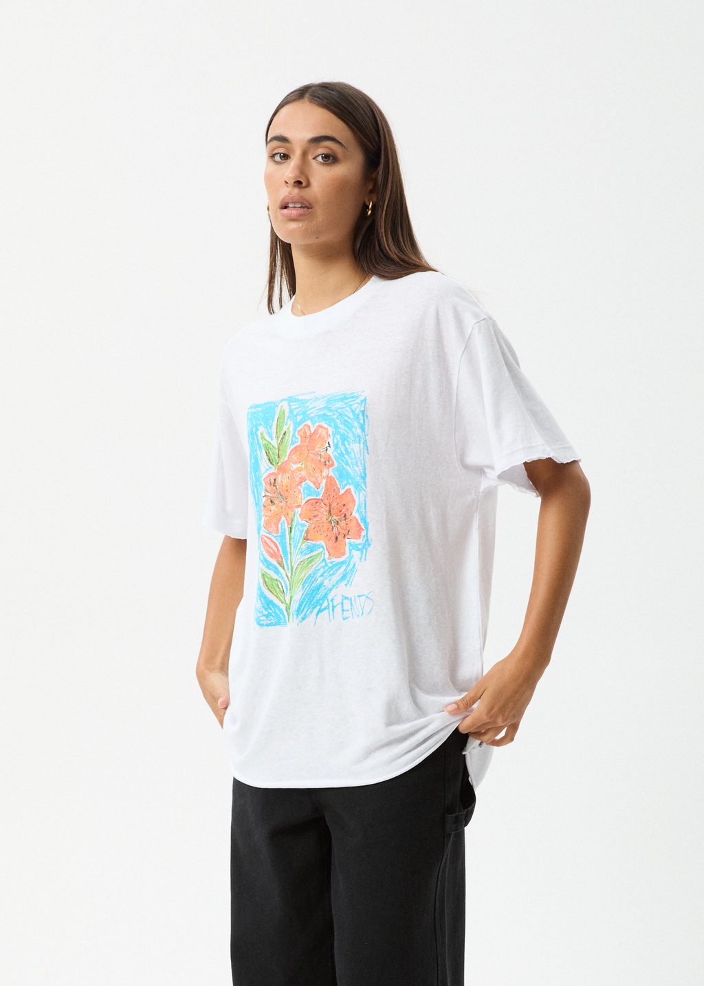 AFENDS Womens Still Life - Oversized Tee - White