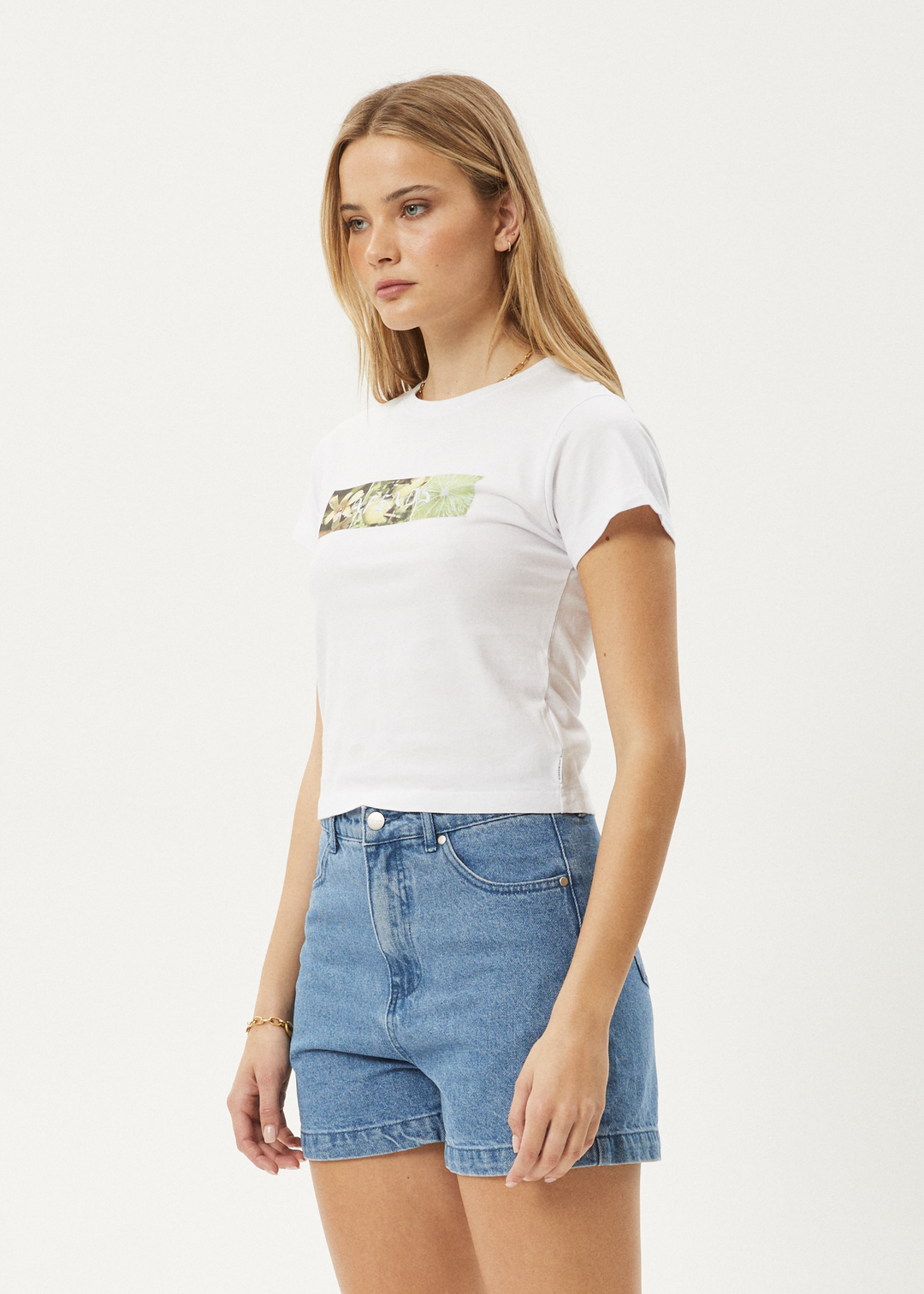 AFENDS Womens Citrus - Baby Tee - White 