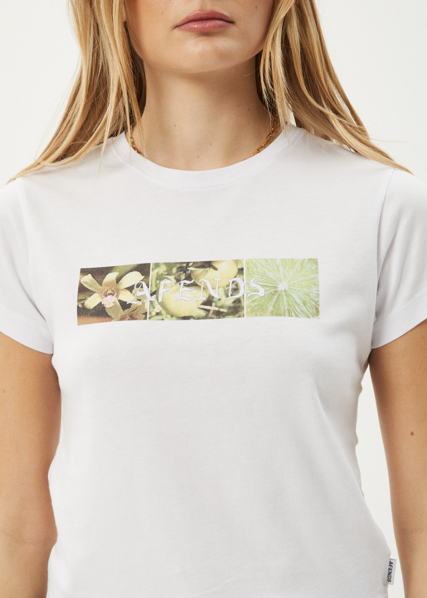 AFENDS Womens Citrus - Baby Tee - White