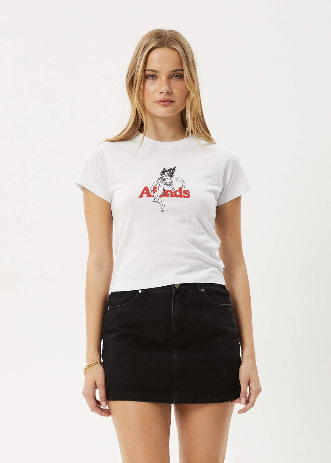 AFENDS Womens No Fury - Baby Tee - White 