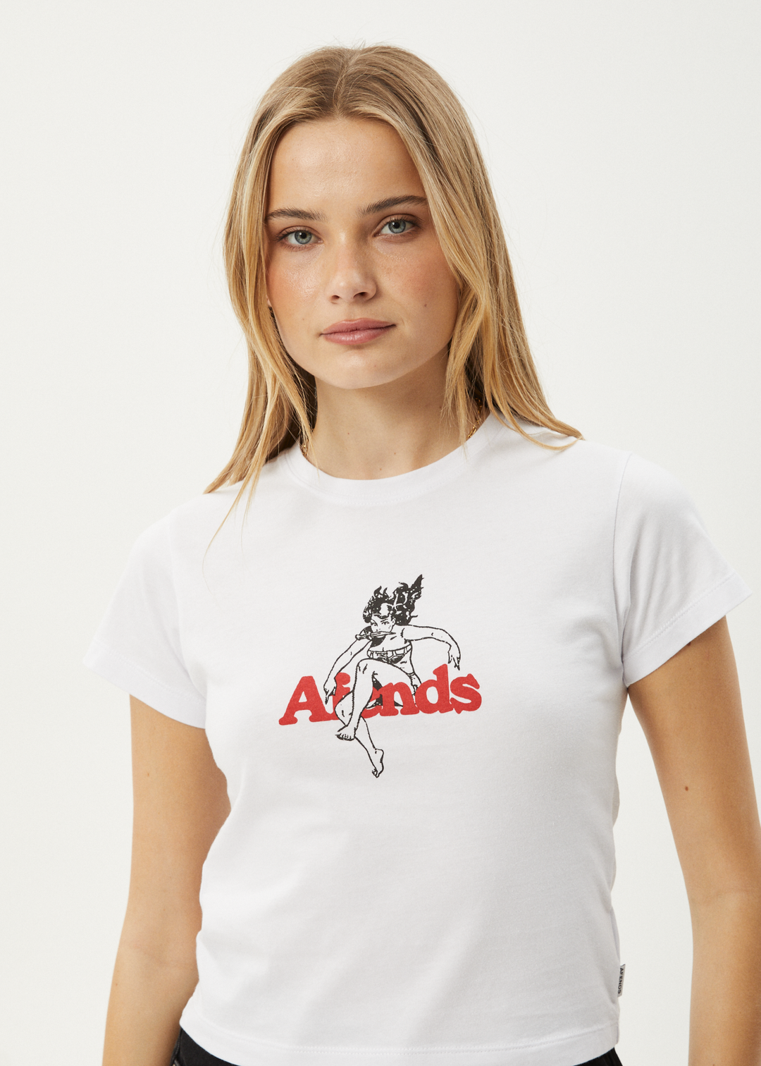 AFENDS Womens No Fury - Baby Tee - White 