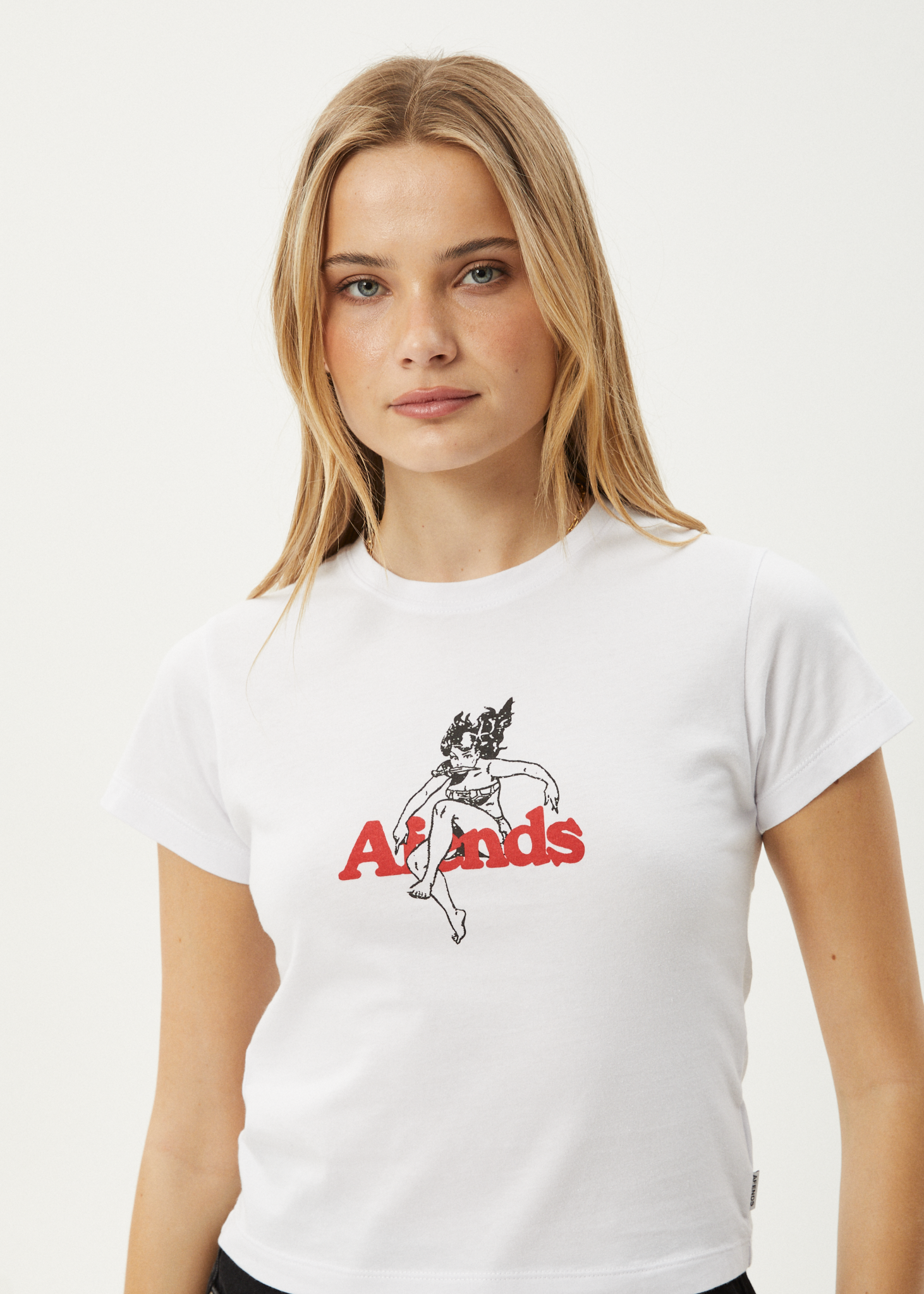 AFENDS Womens No Fury - Baby Tee - White
