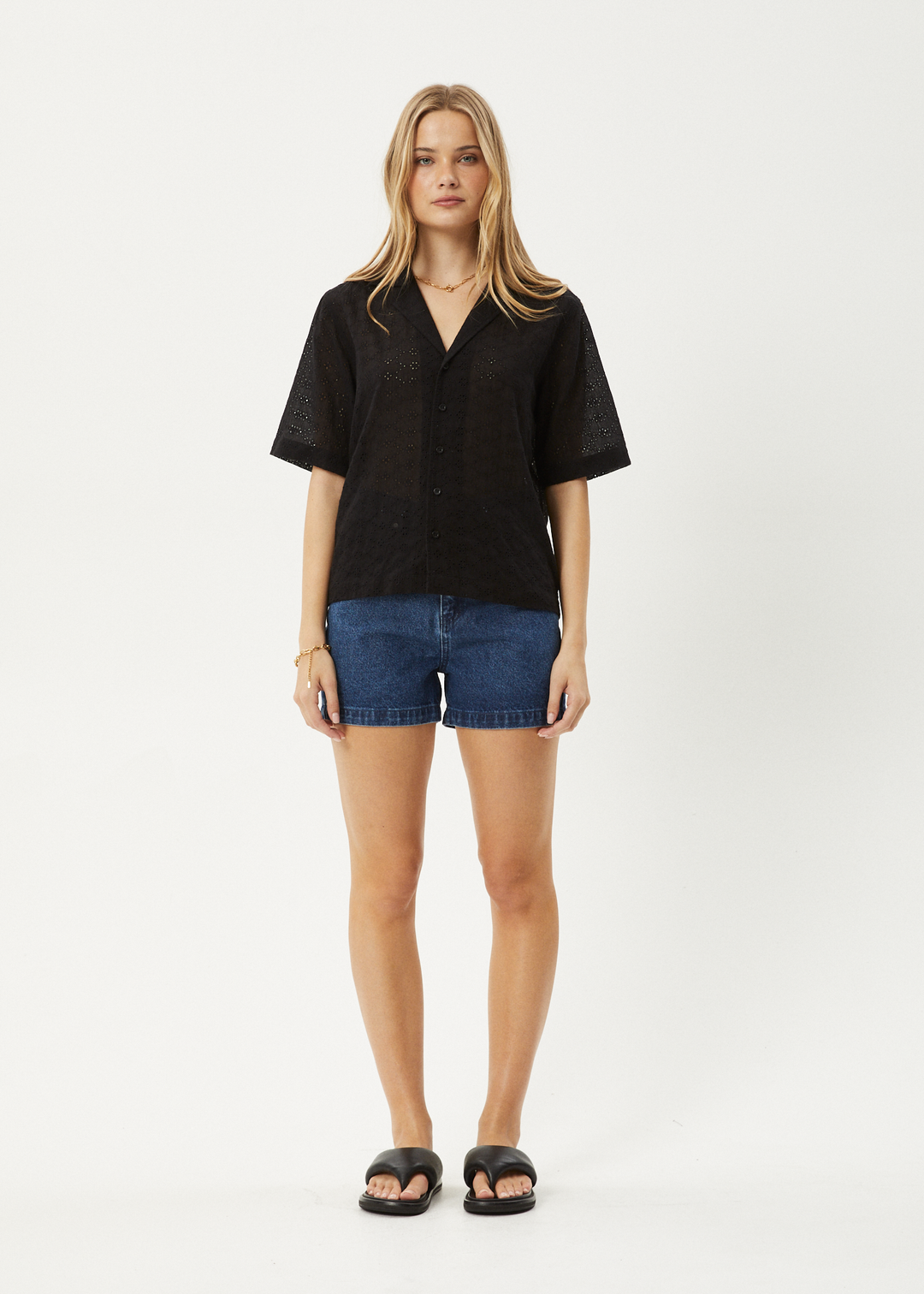 AFENDS Womens Marlow - Shirt - Black 