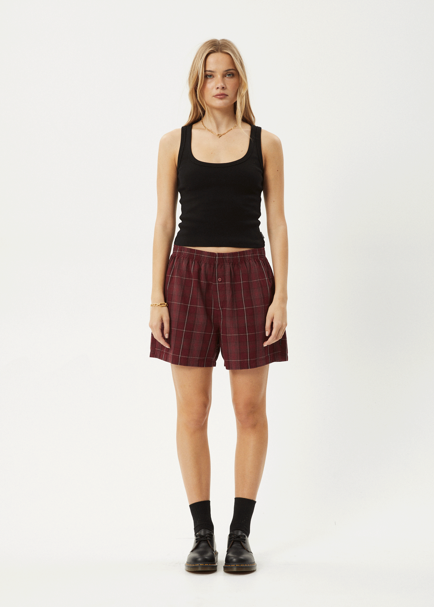 AFENDS Womens Eboni - Boxer Short - Port 